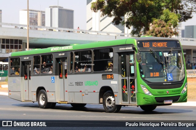 Viação Piracicabana Distrito Federal 118931 na cidade de Brasília, Distrito Federal, Brasil, por Paulo Henrique Pereira Borges. Número da foto: #12659034.