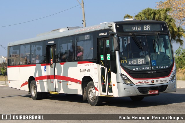 Auto Viação ABC RJ 105.001 na cidade de Niterói, Rio de Janeiro, Brasil, por Paulo Henrique Pereira Borges. Número da foto: #12661789.
