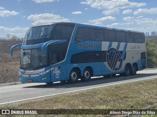 Auto Viação Progresso 6024 na cidade de Campina Grande, Paraíba, Brasil, por Alison Diego Dias da Silva. Número da foto: #12661506.