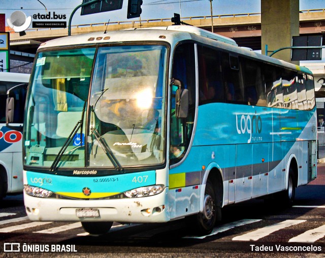 Log Rio Transporte e Turismo 407 na cidade de Rio de Janeiro, Rio de Janeiro, Brasil, por Tadeu Vasconcelos. Número da foto: #12659475.