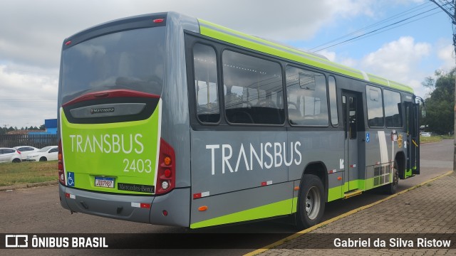 Transbus Cachoeirinha 2403 na cidade de Cachoeirinha, Rio Grande do Sul, Brasil, por Gabriel da Silva Ristow. Número da foto: #12659432.