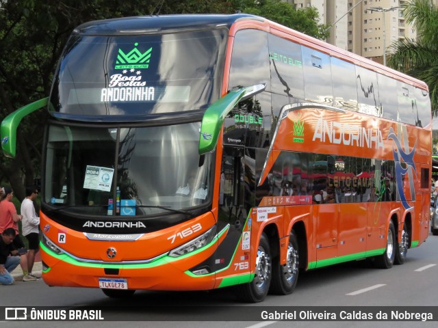 Empresa de Transportes Andorinha 7163 na cidade de Barueri, São Paulo, Brasil, por Gabriel Oliveira Caldas da Nobrega. Número da foto: #12660154.