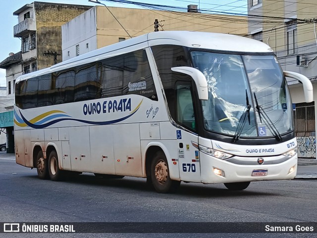 Viação Ouro e Prata 670 na cidade de Belém, Pará, Brasil, por Samara Goes. Número da foto: #12661955.
