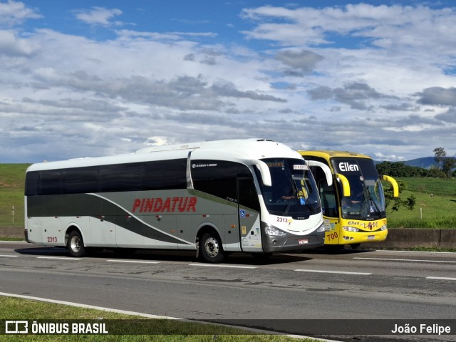 Pindatur Transporte e Turismo 2313 na cidade de Lorena, São Paulo, Brasil, por João Felipe. Número da foto: #12660748.