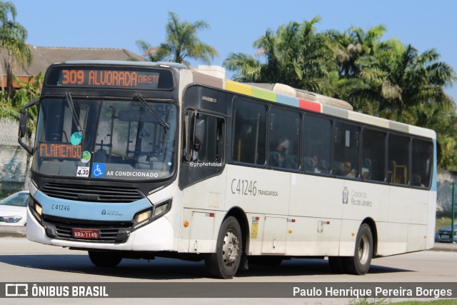 Real Auto Ônibus C41246 na cidade de Rio de Janeiro, Rio de Janeiro, Brasil, por Paulo Henrique Pereira Borges. Número da foto: #12661690.