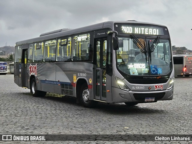 Auto Viação 1001 RJ 108.863 na cidade de Niterói, Rio de Janeiro, Brasil, por Cleiton Linhares. Número da foto: #12659641.