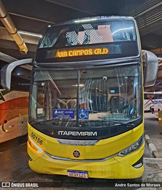 Viação Nova Itapemirim 50156 na cidade de São Paulo, São Paulo, Brasil, por Andre Santos de Moraes. Número da foto: #12662078.