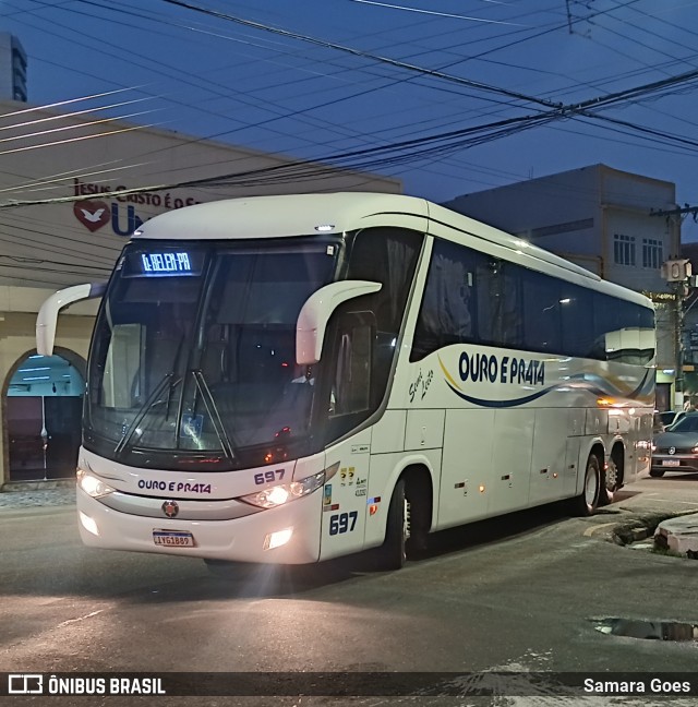 Viação Ouro e Prata 697 na cidade de Belém, Pará, Brasil, por Samara Goes. Número da foto: #12661861.
