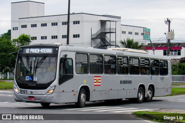 BluMob - Concessionária de Transporte Urbano de Blumenau 9101 na cidade de Blumenau, Santa Catarina, Brasil, por Diego Lip. Número da foto: #12660655.