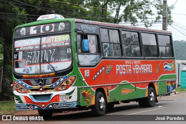 Linea 10 - Empresa De Transporte Posta Ybyraro 18 na cidade de Caacupé, Cordillera, Paraguai, por José Paredes. Número da foto: #12660652.