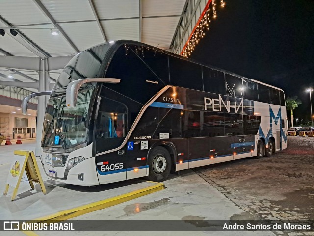 Empresa de Ônibus Nossa Senhora da Penha 64055 na cidade de Registro, São Paulo, Brasil, por Andre Santos de Moraes. Número da foto: #12662674.