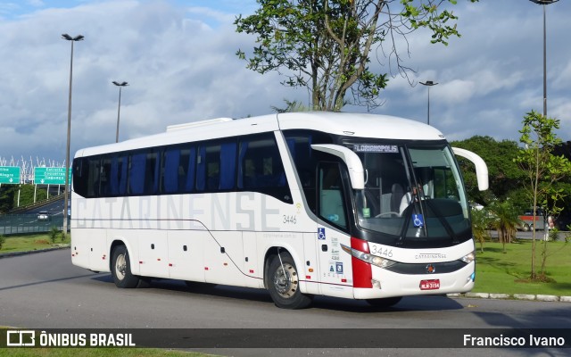 Auto Viação Catarinense 3446 na cidade de Florianópolis, Santa Catarina, Brasil, por Francisco Ivano. Número da foto: #12664502.