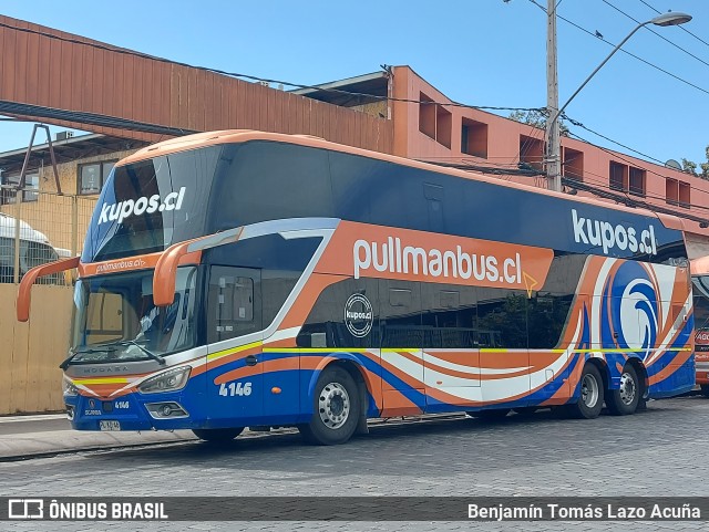 Pullman Bus 4146 na cidade de Estación Central, Santiago, Metropolitana de Santiago, Chile, por Benjamín Tomás Lazo Acuña. Número da foto: #12667977.