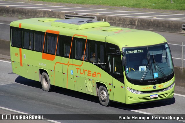 Tursan - Turismo Santo André 933 na cidade de Resende, Rio de Janeiro, Brasil, por Paulo Henrique Pereira Borges. Número da foto: #12667647.