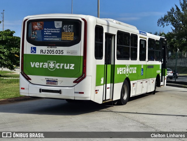 Viação Vera Cruz RJ 205.035 na cidade de Rio de Janeiro, Rio de Janeiro, Brasil, por Cleiton Linhares. Número da foto: #12666556.