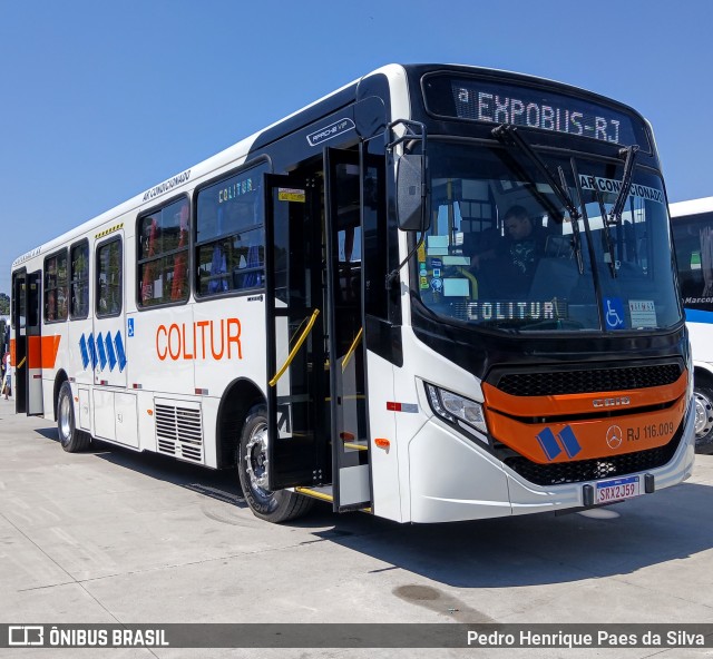 Colitur Transportes Rodoviários RJ 116.009 na cidade de Duque de Caxias, Rio de Janeiro, Brasil, por Pedro Henrique Paes da Silva. Número da foto: #12665505.