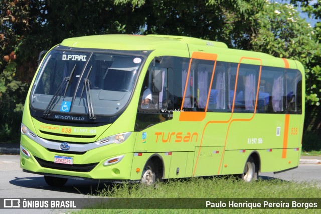 Tursan - Turismo Santo André 838 na cidade de Resende, Rio de Janeiro, Brasil, por Paulo Henrique Pereira Borges. Número da foto: #12667673.