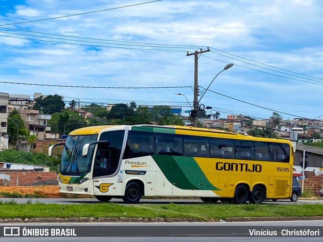 Empresa Gontijo de Transportes 15015 na cidade de Guarapari, Espírito Santo, Brasil, por Vinícius  Christófori. Número da foto: #12671319.