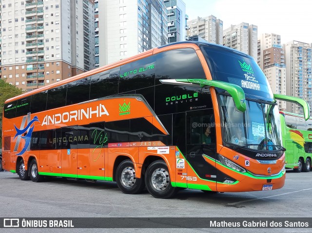 Empresa de Transportes Andorinha 7163 na cidade de Barueri, São Paulo, Brasil, por Matheus Gabriel dos Santos. Número da foto: #12668077.