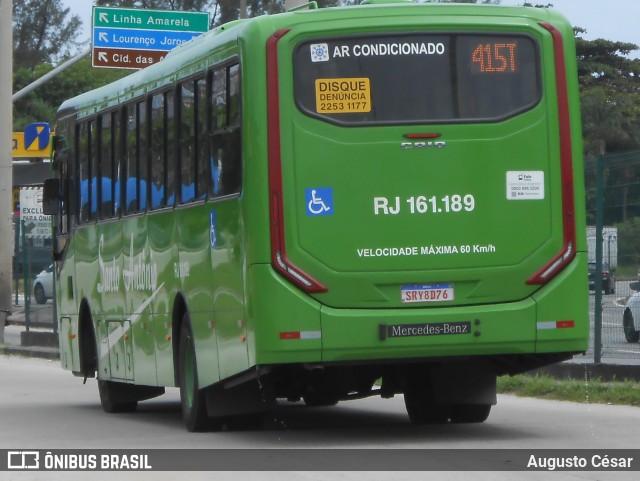 Transportes Santo Antônio RJ 161.189 na cidade de Rio de Janeiro, Rio de Janeiro, Brasil, por Augusto César. Número da foto: #12669147.