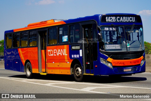 Evanil Transportes e Turismo RJ 132.132 na cidade de Nova Iguaçu, Rio de Janeiro, Brasil, por Marlon Generoso. Número da foto: #12669936.