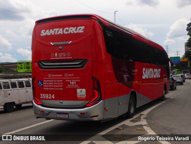 Viação Santa Cruz 35924 na cidade de São Paulo, São Paulo, Brasil, por Rogério Teixeira Varadi. Número da foto: #12669767.