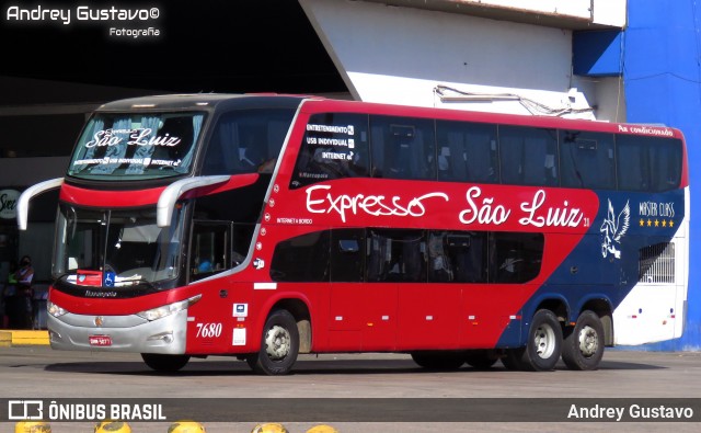 Expresso São Luiz 7680 na cidade de Goiânia, Goiás, Brasil, por Andrey Gustavo. Número da foto: #12670642.