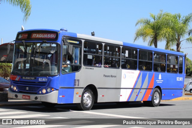 Empresa de Ônibus Pássaro Marron 92.901 na cidade de Aparecida, São Paulo, Brasil, por Paulo Henrique Pereira Borges. Número da foto: #12669270.