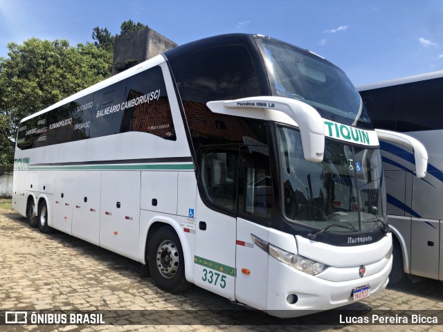 Transporte e Turismo Tiquin 3375 na cidade de Balneário Camboriú, Santa Catarina, Brasil, por Lucas Pereira Bicca. Número da foto: #12670354.