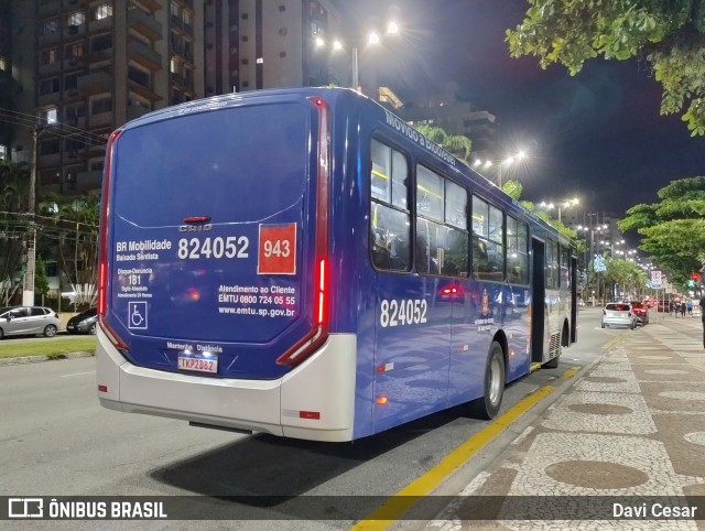 BR Mobilidade Baixada Santista 824052 na cidade de Santos, São Paulo, Brasil, por Davi Cesar. Número da foto: #12668405.