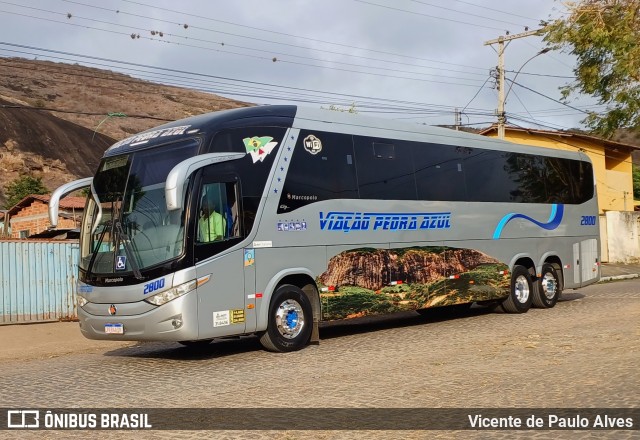 Viação Pedra Azul 2800 na cidade de Pedra Azul, Minas Gerais, Brasil, por Vicente de Paulo Alves. Número da foto: #12668950.