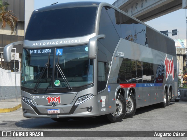 Auto Viação 1001 RJ 108.047 na cidade de Rio de Janeiro, Rio de Janeiro, Brasil, por Augusto César. Número da foto: #12673834.