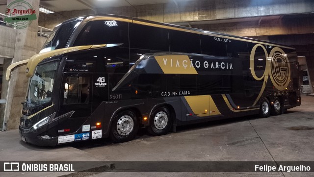 Viação Garcia 96011 na cidade de Curitiba, Paraná, Brasil, por Felipe Arguelho. Número da foto: #12671693.