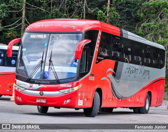 Empresa de Ônibus Pássaro Marron 5932 na cidade de Campos do Jordão, São Paulo, Brasil, por Fernando Júnior. Número da foto: #12671627.