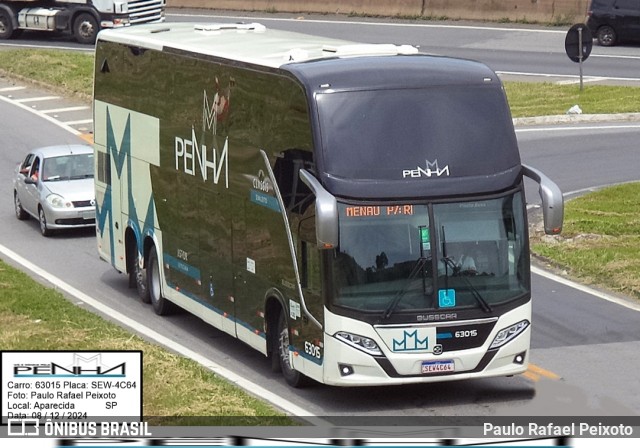 Empresa de Ônibus Nossa Senhora da Penha 63015 na cidade de Aparecida, São Paulo, Brasil, por Paulo Rafael Peixoto. Número da foto: #12671718.