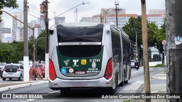 Via Sudeste Transportes S.A. 5 2741 na cidade de São Paulo, São Paulo, Brasil, por Adriano Gonçalves Soares Dos Santos. Número da foto: #12672052.
