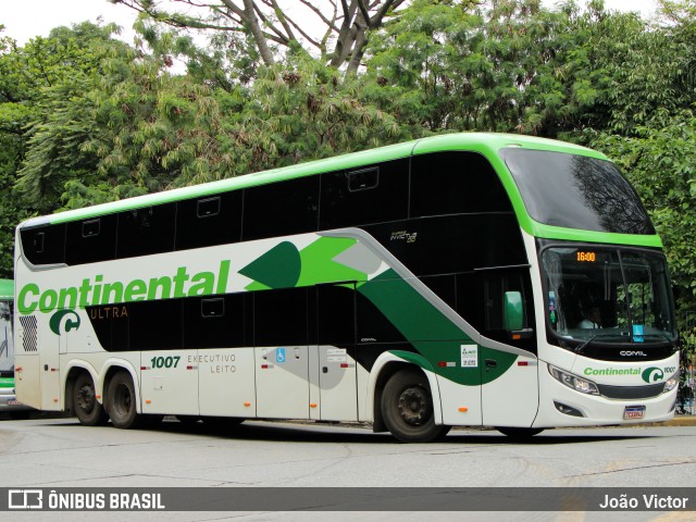 Viação Continental de Transportes 1007 na cidade de São Paulo, São Paulo, Brasil, por João Victor. Número da foto: #12673466.