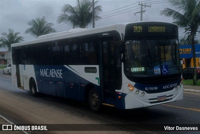 Rápido Macaense RJ 150.160 na cidade de Cabo Frio, Rio de Janeiro, Brasil, por Vitor Dasneves. Número da foto: #12671942.