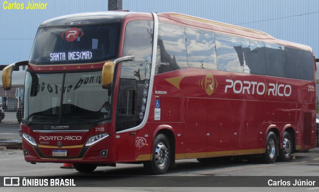 Auto Viação Porto Rico 2305 na cidade de Goiânia, Goiás, Brasil, por Carlos Júnior. Número da foto: #12676356.