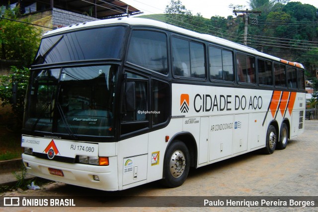 Viação Cidade do Aço RJ 174.080 na cidade de Barra do Piraí, Rio de Janeiro, Brasil, por Paulo Henrique Pereira Borges. Número da foto: #12676800.