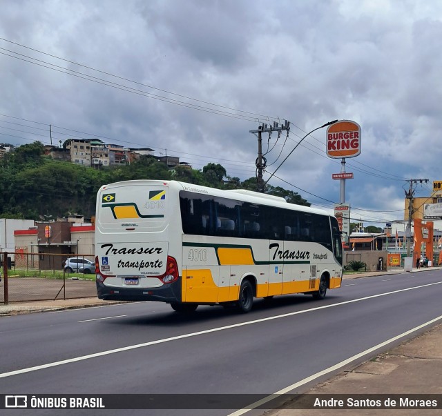 Transur - Transporte Rodoviário Mansur 4010 na cidade de Juiz de Fora, Minas Gerais, Brasil, por Andre Santos de Moraes. Número da foto: #12675832.