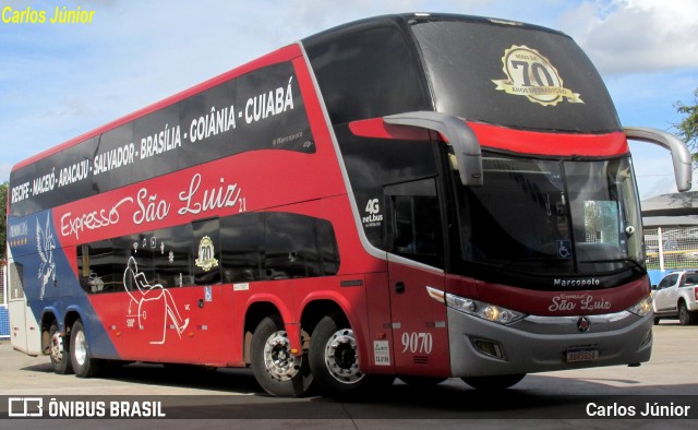Expresso São Luiz 9070 na cidade de Goiânia, Goiás, Brasil, por Carlos Júnior. Número da foto: #12675717.
