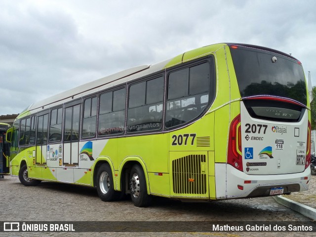Itajaí Transportes Coletivos 2077 na cidade de Campinas, São Paulo, Brasil, por Matheus Gabriel dos Santos. Número da foto: #12677640.