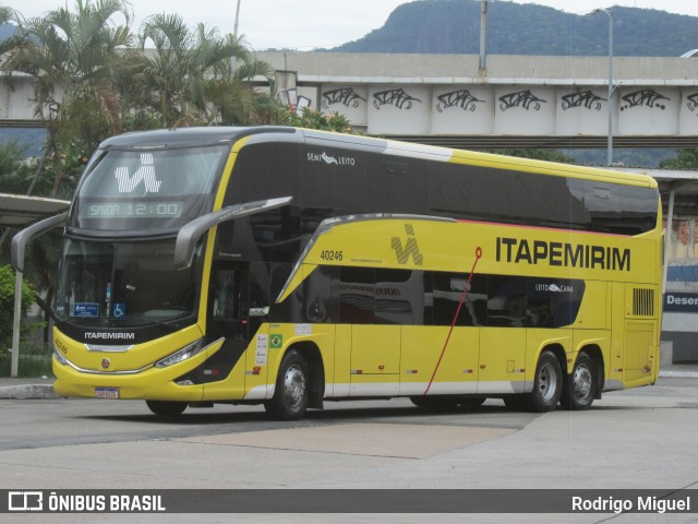 Viação Nova Itapemirim 40246 na cidade de Rio de Janeiro, Rio de Janeiro, Brasil, por Rodrigo Miguel. Número da foto: #12676574.