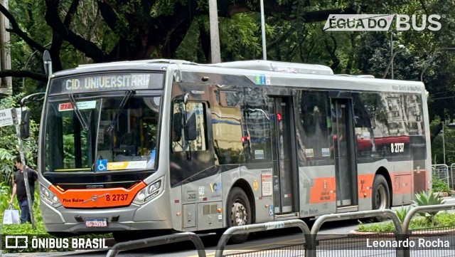 Viação Gato Preto 8 2737 na cidade de São Paulo, São Paulo, Brasil, por Leonardo Rocha. Número da foto: #12679214.