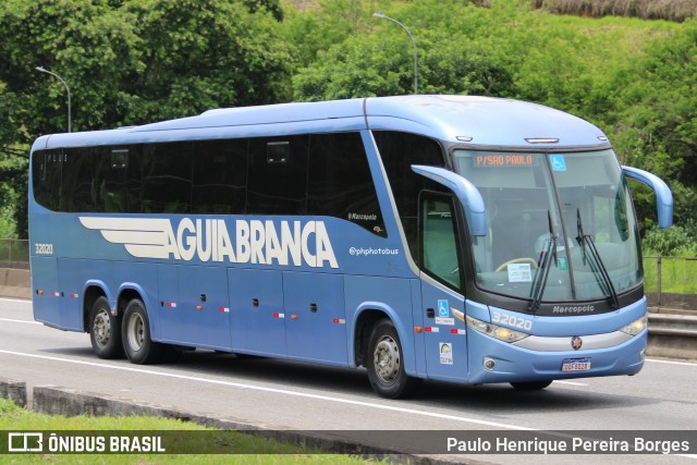 Viação Águia Branca 32020 na cidade de Piraí, Rio de Janeiro, Brasil, por Paulo Henrique Pereira Borges. Número da foto: #12680337.