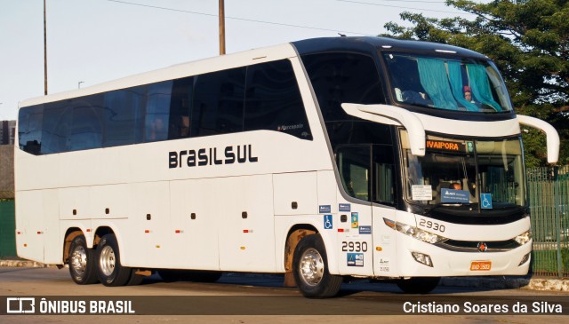 Brasil Sul Linhas Rodoviárias 2930 na cidade de São Paulo, São Paulo, Brasil, por Cristiano Soares da Silva. Número da foto: #12679908.