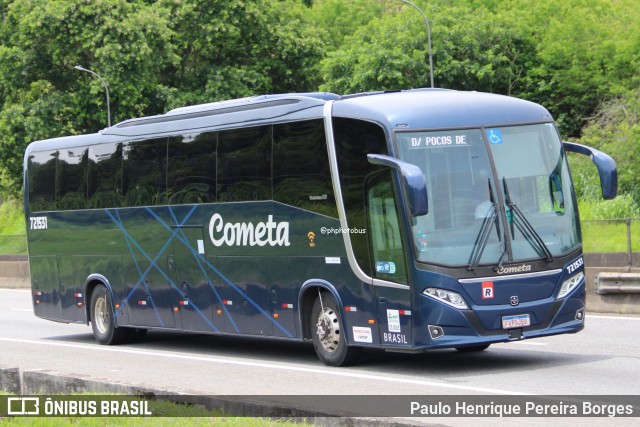 Viação Cometa 721531 na cidade de Piraí, Rio de Janeiro, Brasil, por Paulo Henrique Pereira Borges. Número da foto: #12680320.