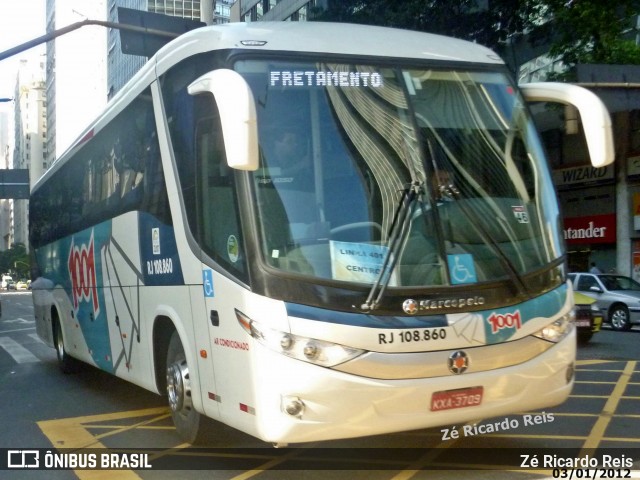 Auto Viação 1001 RJ 108.860 na cidade de Rio de Janeiro, Rio de Janeiro, Brasil, por Zé Ricardo Reis. Número da foto: #12678677.