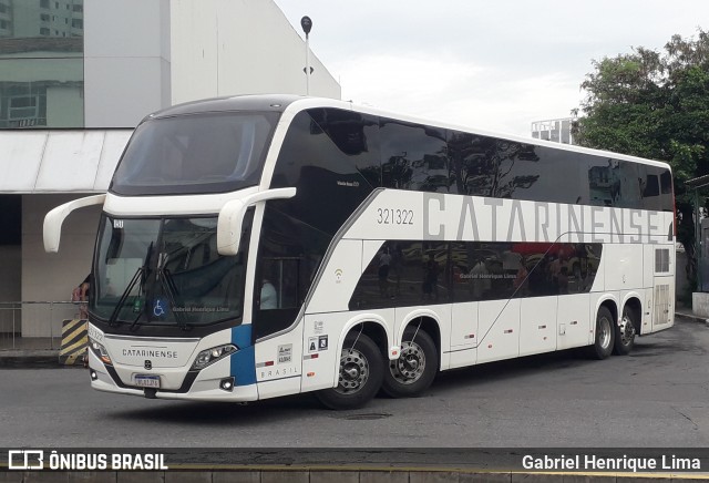 Auto Viação Catarinense 321322 na cidade de Rio de Janeiro, Rio de Janeiro, Brasil, por Gabriel Henrique Lima. Número da foto: #12680171.